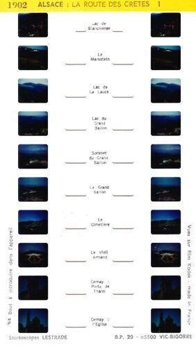 Alsace : La Route Des Crêtes 1 - Stéréoscopie Lestrade - Carte N°1902
