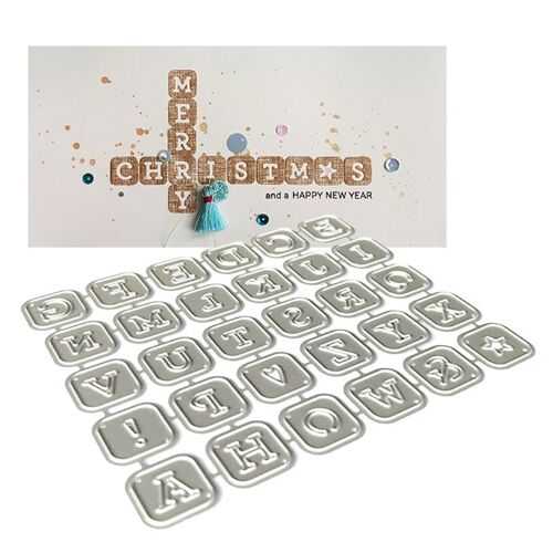Matrices De Découpe En Métal Alphabet Lettres, Pochoir Scrapbooking Bricolage Album Timbre Carte En Papier Gaufrage Décor Artisanat Livraison Directe