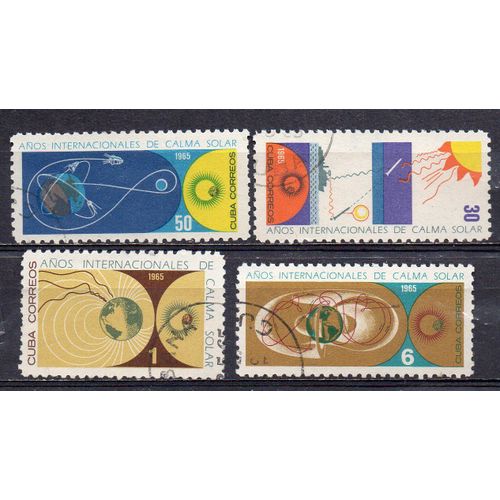 Cuba- Lot De 4 Timbres Oblitérés- Astronomie