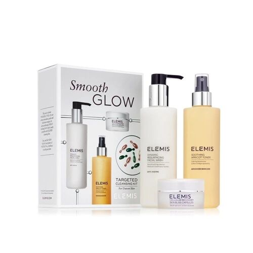 Kit De Nettoyage Elemis Smooth Glow : Elemis Dynamic Resurfacing Facial Wash 200ml + Elemis Soothing Apricot Toner 200ml + Elemis Cellular Recovery Skin Bliss Capsules 14 Caps 