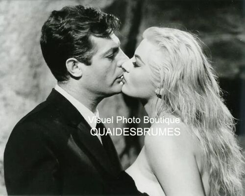 La Dolce Vita - Marcello Mastroianni, Anita Ekberg: Photo Argentique D'exploitation Cinématographique - Format 20x25.5 Cm - De Federico Fellini - 1960
