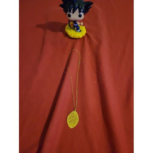 Collier Pendentif Feuille Femme Plaqué Or
