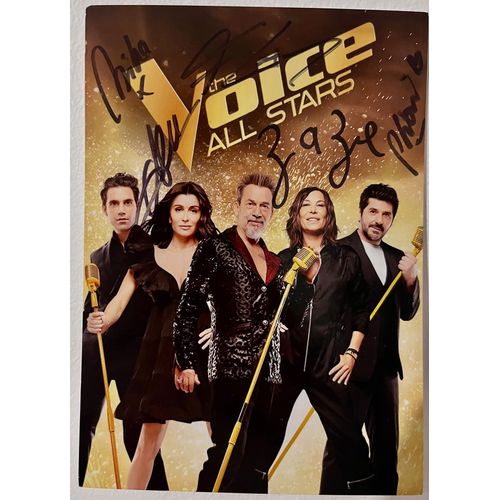 Photo Autographe The Voice Florent Pagny Zazie Patrick Fiori Etc ..