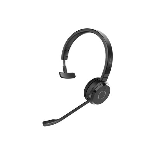 Jabra Evolve 65 TE Mono - Micro-casque - sur-oreille - Bluetooth - sans fil - USB-A via adaptateur Bluetooth - isolation acoustique - certifié UC