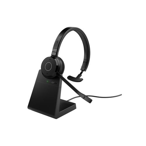 Jabra Evolve 65 TE Mono - Micro-casque - sur-oreille - Bluetooth - sans fil - USB-A via adaptateur Bluetooth - isolation acoustique - Certifié pour Microsoft Teams