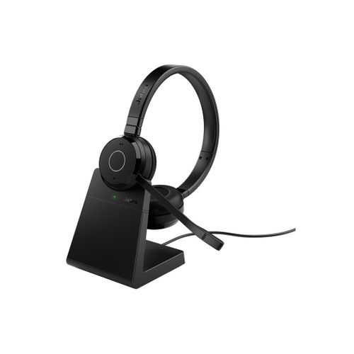 Jabra Evolve 65 TE Stereo - Micro-casque - sur-oreille - Bluetooth - sans fil - USB-A via adaptateur Bluetooth - isolation acoustique - Certifié pour Microsoft Teams
