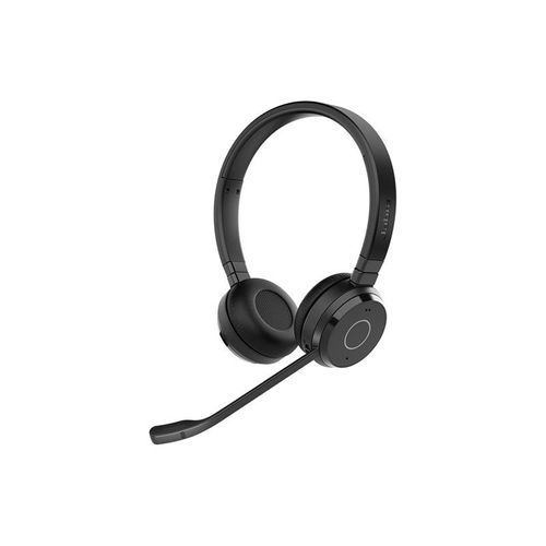 Jabra Evolve 65 TE Stereo - Micro-casque - sur-oreille - Bluetooth - sans fil - USB-A via adaptateur Bluetooth - isolation acoustique - Certifié pour Microsoft Teams