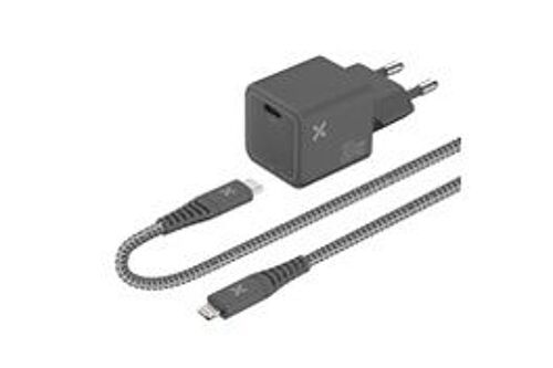 CHARGEUR SECTEUR WEFIX PRO GAN 30 W + CÂBLE LIGHTNING 1,2 M GRIS
