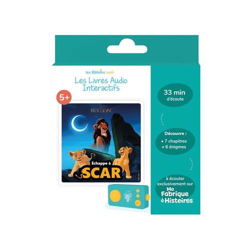 Lunii - Coffret Défi Vilain : Echappe À Scar - Livre Audio Interactif Dès 5 Ans À Écouter Sur Ma Fabrique À Histoires