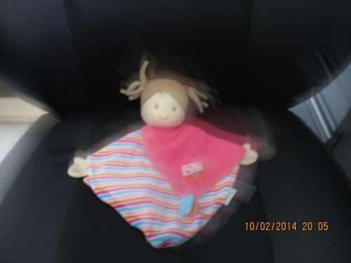 Doudou Plat Lutin/Poupée/Fille Rayé Stemtaler