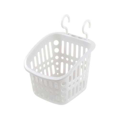 Panier de rangement suspendu en plastique, pour salle de bain, cuisine, douche, à suspendre au mur