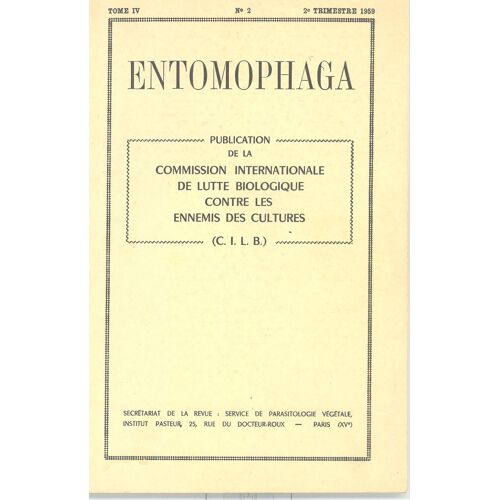 Entomophaga 4 2t 1959