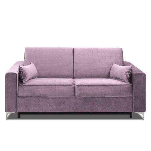 Canapé Convertible Express Jackson 120cm Sommier Lattes Cuir Vachette Parme Matelas 16 Cm