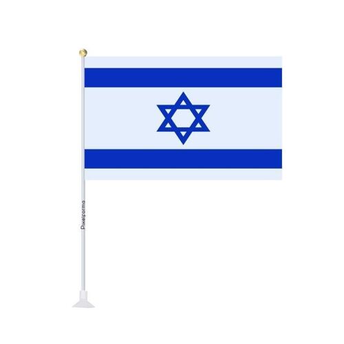 Mini drapeau ventouse Drapeau d'Israël 14x21cm en 1 pièce