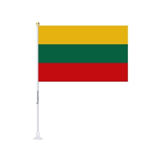 Mini drapeau ventouse Drapeau de la Lituanie 14x21cm en 1 pièce