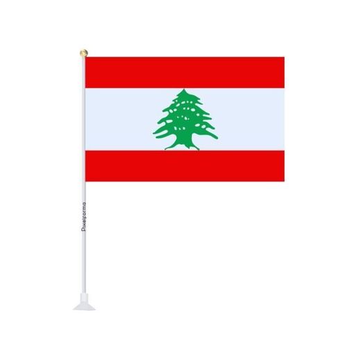 Mini drapeau ventouse Drapeau du Liban 14x21cm en 1 pièce