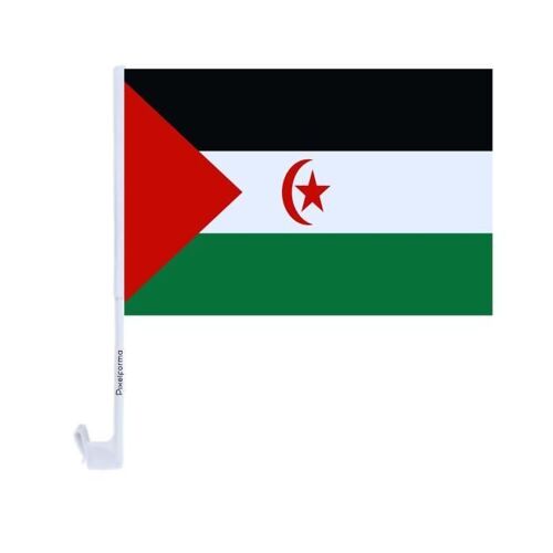 Drapeau voiture de la République arabe sahraouie démocratique 20 pièces en 14x21cm en polyester