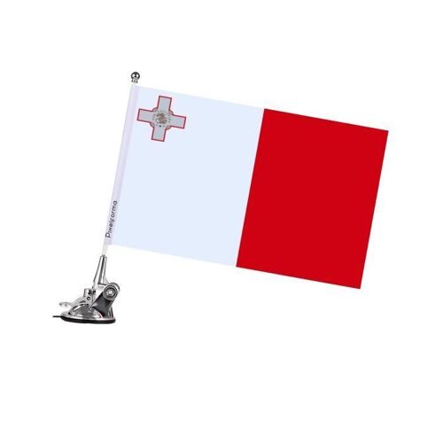 Mât à Ventouse Drapeau de Malte 27x35 cm