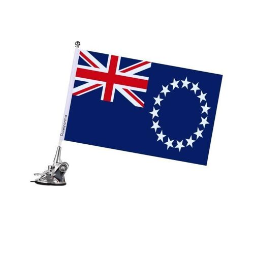 Mât à Ventouse Drapeau des îles Cook 27x35 cm