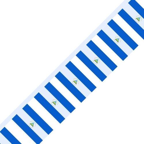 Guirlande Drapeau du Nicaragua en 20 pièces 14x21cm