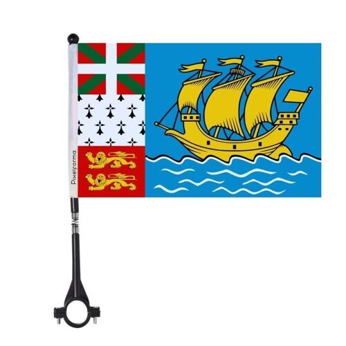 Drapeau de vélo de Saint-Pierre-et-Miquelon 10 pièces en polyester