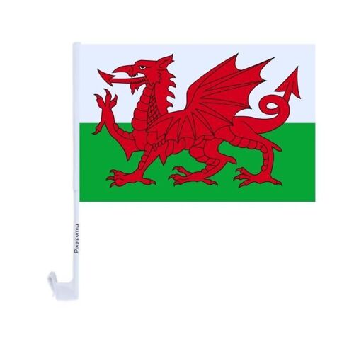 Drapeau voiture du pays de Galles 20 pièces en 14x21cm en polyester