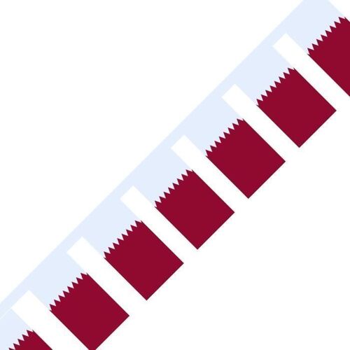 Guirlande Drapeau du Qatar en 20 pièces 14x21cm