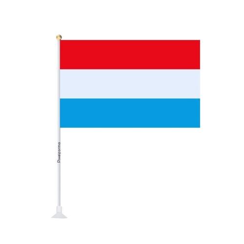 Mini drapeau ventouse Drapeau du Luxembourg 14x21cm en 1 pièce