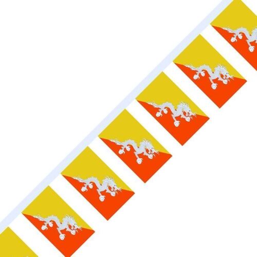 Guirlande Drapeau du Bhoutan en 20 pièces 14x21cm
