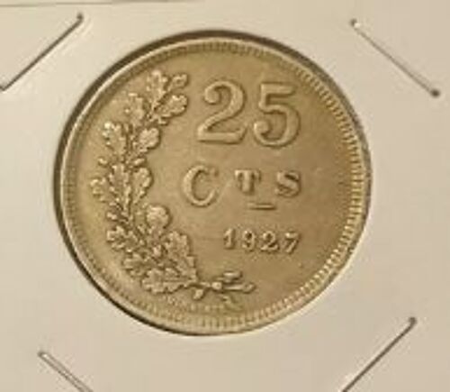 Monnaie 25 Centimes Luxembourg 1927