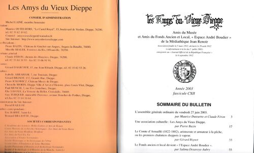 Les Amys Du Vieux Dieppe 2003 Cxii