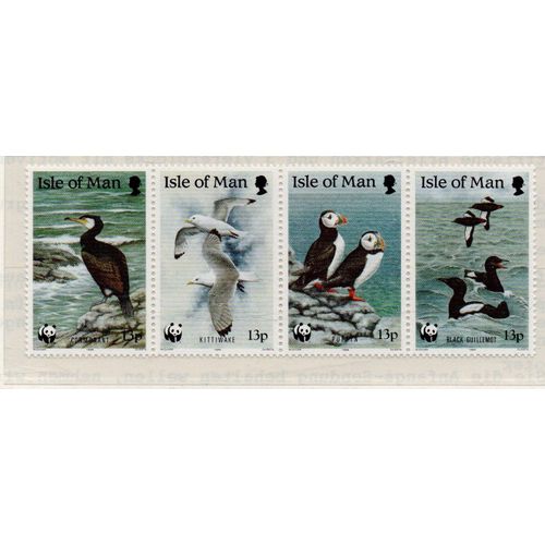Ile De Man Timbres Animaux : Les Oiseaux Marins 1989