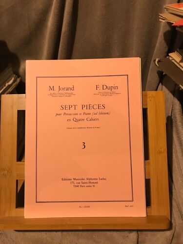 M. Jorand / F. Dupin 7 Pièces Percussions Et Piano Ad Lib. Partition Leduc Vol 3