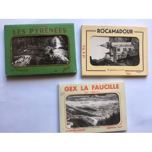 3 Pochettes Mini Photos N Et B -France-1950