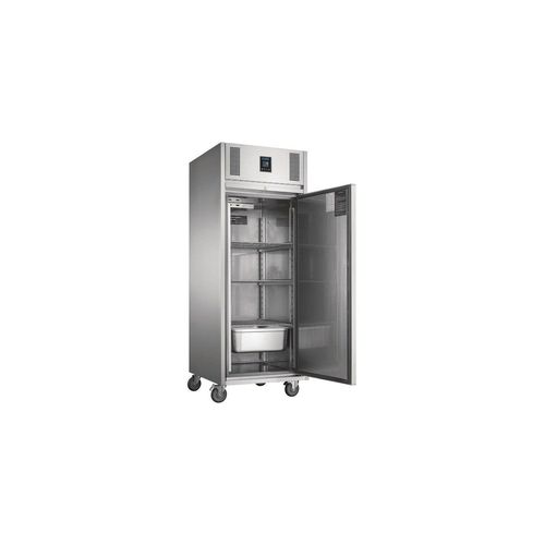 Armoire négative 550 Litres, 1 porte pleine GN 2/1 PREMIUM tropicalisée, sur roulettes, 650 W, 230 V - MONO