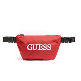 Sac banane Guess Quarto logo print belt Homme Rouge