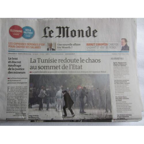 Monde Geo Et Politique (Le) N° 21170 Du 11/02/2013