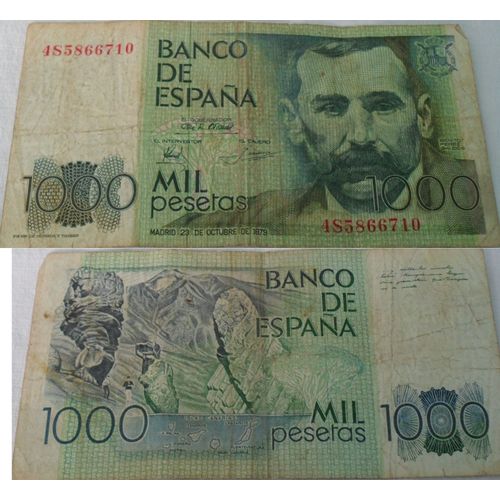 Billet  Espagne Pesetas Madrid 23 De Octubre De 1979 - N° 4s5866710 Billet De 1000 Pesetas De Colletion