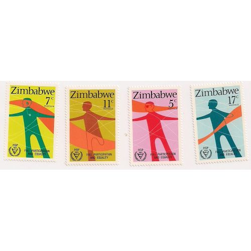 Lot De 4 Timbres Neufs Du Zimbabwe