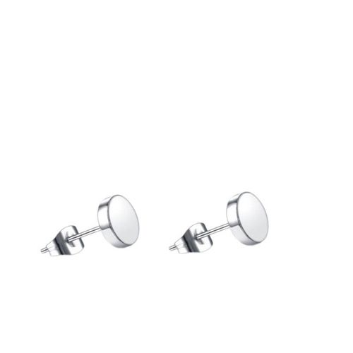 Boucles D'oreilles Rondes Classiques 1 Paire Argent