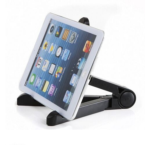 Support Réglable Pour Tablette, Support De Téléphone Pliable Pour Bureau Le Noir