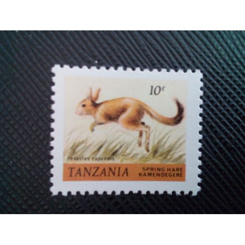 Timbre Tanzanie Yt 163 Springhare Sud-Africain (Pedetes Capensis) 1980 ( 0010305 )