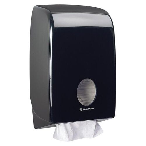Distributeur papier toilette Aquarius Interfold noir