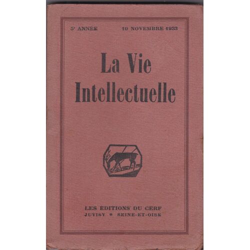 La Vie Intellectuelle 3, 5e Année Tome Xxiv Questions Religieuses