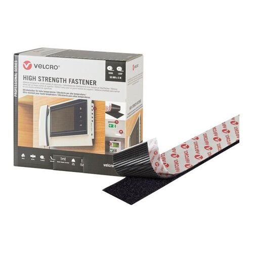 Bande Velcro Fixation haute résistance 20mm x 5m noir