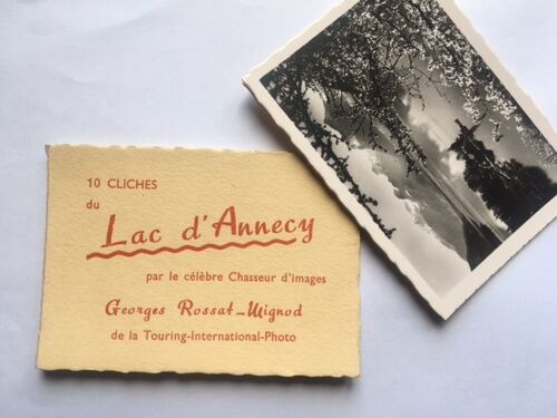 10 Mini Photos-Georges Rossat-Mignot-1950- Lac D'annecy