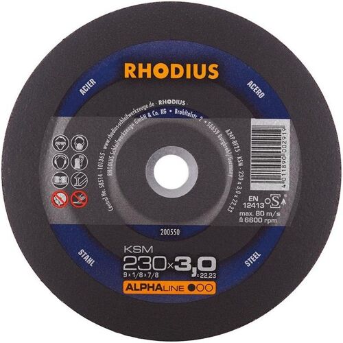 Disque de coupe KSM 230 x 3,0mm Rhodius(Par 25)