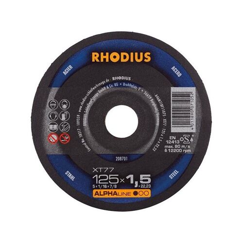 Disque de coupe XT77 125 x 1,5mm Rhodius