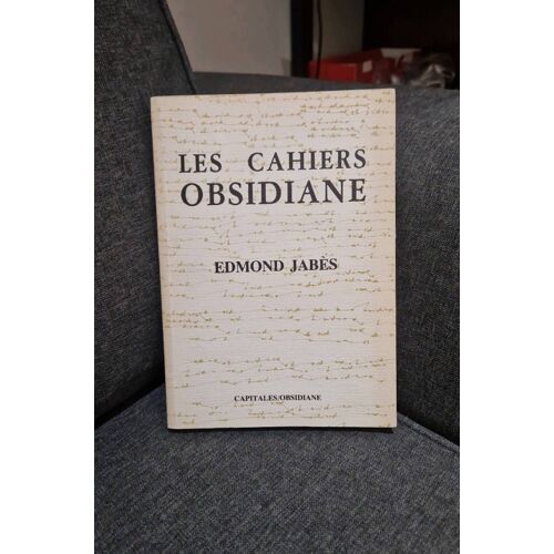 Les Cahiers Obsidiane N° 5 Edmond Jabes