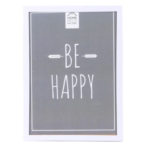 Cadre Photo Design "Be Happy" 13x18cm Blanc